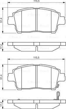 BOSCH 0 986 495 242 - Brake Pad Set, disc brake autospares.lv