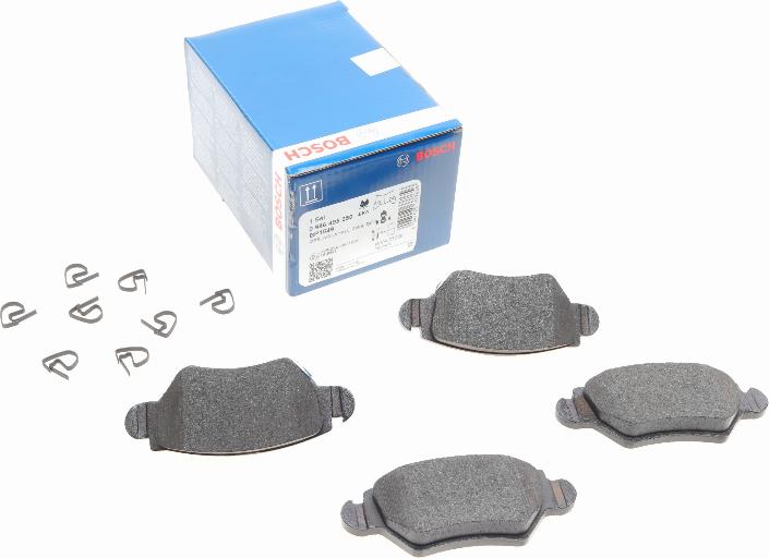 BOSCH 0 986 495 250 - Brake Pad Set, disc brake autospares.lv