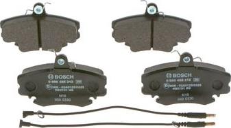 BOSCH 0 986 495 212 - Brake Pad Set, disc brake autospares.lv