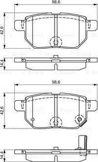 BOSCH 0 986 495 286 - Brake Pad Set, disc brake autospares.lv