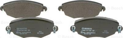 BOSCH 0 986 495 230 - Brake Pad Set, disc brake autospares.lv