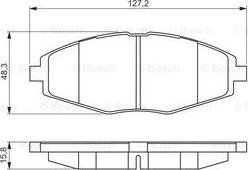 BOSCH 0 986 495 224 - Brake Pad Set, disc brake autospares.lv