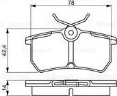 BOSCH 0 986 495 227 - Brake Pad Set, disc brake autospares.lv