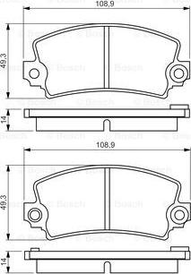 BOSCH 0 986 495 270 - Brake Pad Set, disc brake autospares.lv