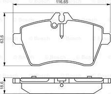 BOSCH 0 986 495 273 - Brake Pad Set, disc brake autospares.lv