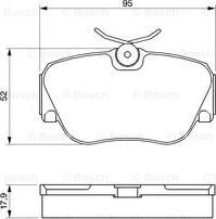 BOSCH 0 986 490 550 - Brake Pad Set, disc brake autospares.lv