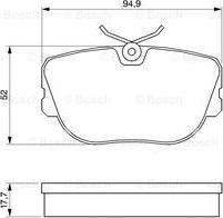 BOSCH 0 986 490 680 - Brake Pad Set, disc brake autospares.lv