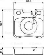 BOSCH 0 986 490 260 - Brake Pad Set, disc brake autospares.lv