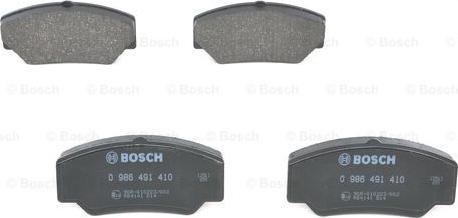 BOSCH 0 986 491 410 - Brake Pad Set, disc brake autospares.lv