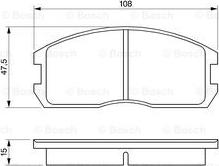 BOSCH 0 986 491 260 - Brake Pad Set, disc brake autospares.lv