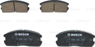 BOSCH 0 986 491 260 - Brake Pad Set, disc brake autospares.lv