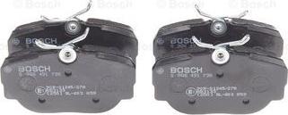 BOSCH 0 986 491 730 - Brake Pad Set, disc brake autospares.lv