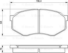 BOSCH 0 986 493 180 - Brake Pad Set, disc brake autospares.lv