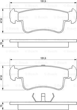 BOSCH 0 986 493 360 - Brake Pad Set, disc brake autospares.lv