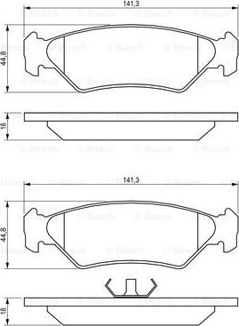 BOSCH 0 986 492 020 - Brake Pad Set, disc brake autospares.lv