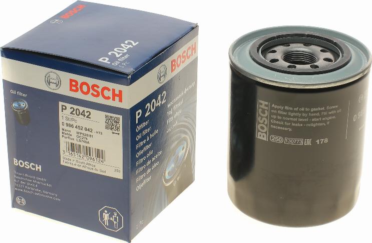 BOSCH 0 986 452 042 - Oil Filter autospares.lv