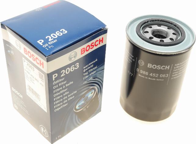 BOSCH 0 986 452 063 - Oil Filter autospares.lv