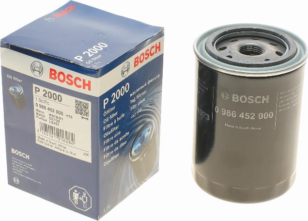 BOSCH 0 986 452 000 - Oil Filter autospares.lv