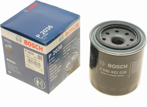 BOSCH 0 986 452 036 - Oil Filter autospares.lv