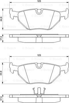 BOSCH 0 986 469 960 - Brake Pad Set, disc brake autospares.lv