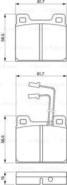 BOSCH 0 986 469 111 - Brake Pad Set, disc brake autospares.lv