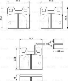 BOSCH 0 986 469 120 - Brake Pad Set, disc brake autospares.lv