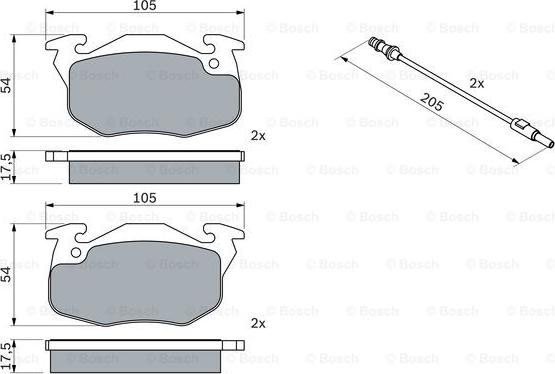 BOSCH 0 986 469 860 - Brake Pad Set, disc brake autospares.lv