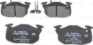 BOSCH 0 986 469 860 - Brake Pad Set, disc brake autospares.lv