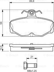 BOSCH 0 986 469 810 - Brake Pad Set, disc brake autospares.lv