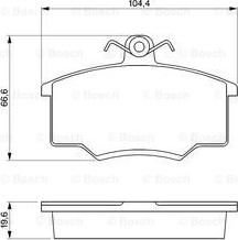 BOSCH 0 986 465 744 - Brake Pad Set, disc brake autospares.lv