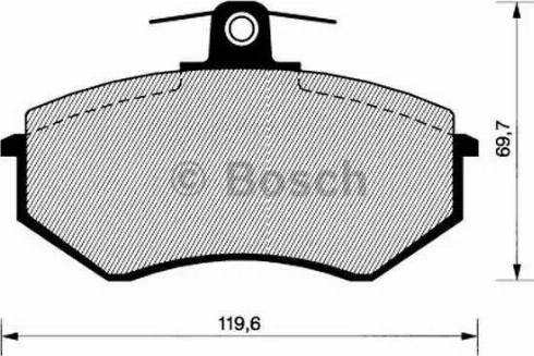 BOSCH 0 986 466 699 - Brake Pad Set, disc brake autospares.lv