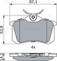 BOSCH 0 986 466 683 - Brake Pad Set, disc brake autospares.lv