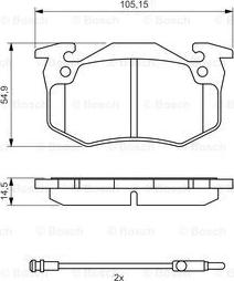 BOSCH 0 986 466 346 - Brake Pad Set, disc brake autospares.lv