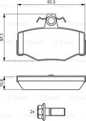 BOSCH 0 986 460 993 - Brake Pad Set, disc brake autospares.lv