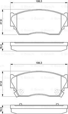 BOSCH 0 986 460 997 - Brake Pad Set, disc brake autospares.lv