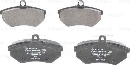 BOSCH 0 986 460 944 - Brake Pad Set, disc brake autospares.lv