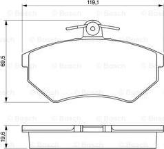 BOSCH 0 986 460 944 - Brake Pad Set, disc brake autospares.lv