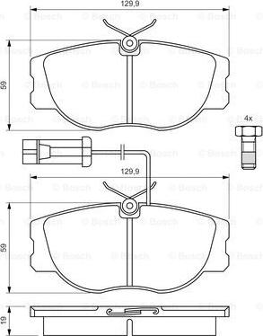 BOSCH 0 986 460 942 - Brake Pad Set, disc brake autospares.lv