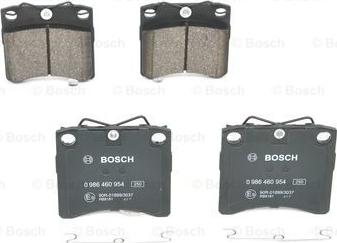 BOSCH 0 986 460 954 - Brake Pad Set, disc brake autospares.lv