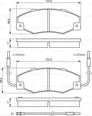 BOSCH 0 986 460 953 - Brake Pad Set, disc brake autospares.lv