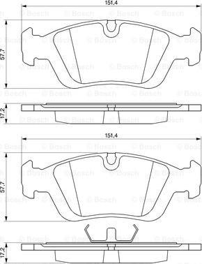 BOSCH 0 986 460 952 - Brake Pad Set, disc brake autospares.lv