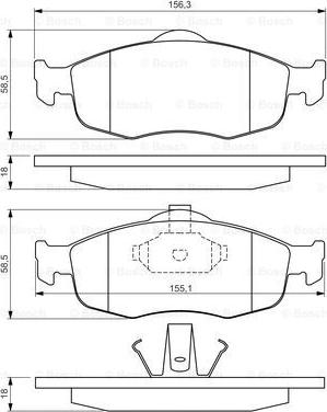 BOSCH 0 986 460 969 - Brake Pad Set, disc brake autospares.lv