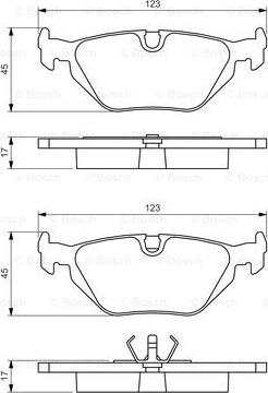 BOSCH 0 986 460 964 - Brake Pad Set, disc brake autospares.lv