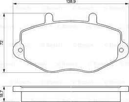 BOSCH 0 986 460 962 - Brake Pad Set, disc brake autospares.lv