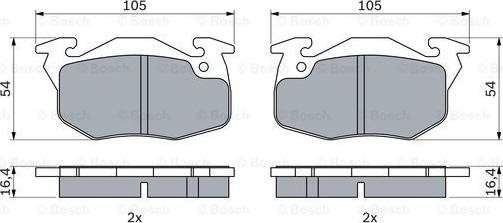 BOSCH 0 986 460 983 - Brake Pad Set, disc brake autospares.lv