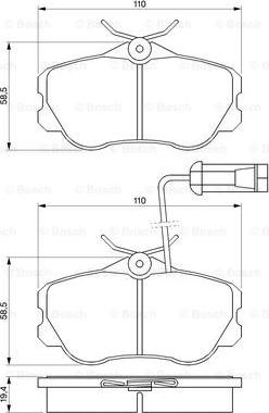 BOSCH 0 986 460 973 - Brake Pad Set, disc brake autospares.lv