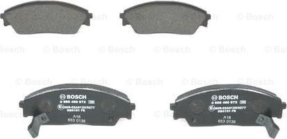 BOSCH 0 986 460 972 - Brake Pad Set, disc brake autospares.lv