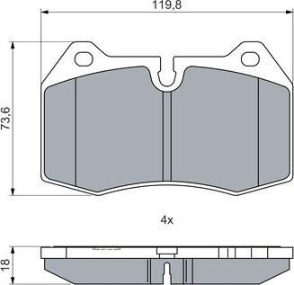 BOSCH 0 986 460 051 - Brake Pad Set, disc brake autospares.lv