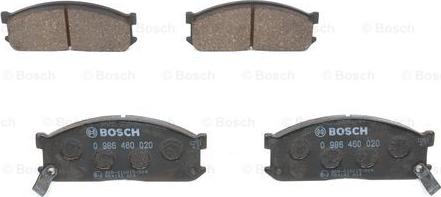 BOSCH 0 986 460 020 - Brake Pad Set, disc brake autospares.lv