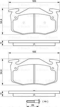 BOSCH 0 986 461 149 - Brake Pad Set, disc brake autospares.lv